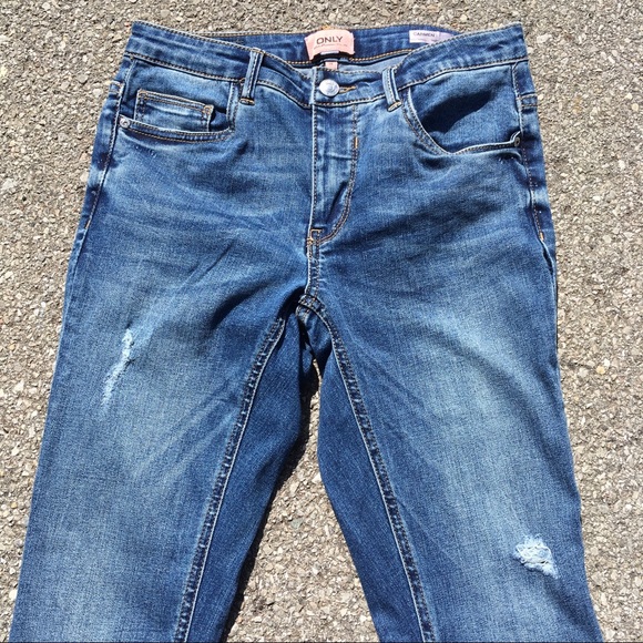 Only Brand Skinny Jeans with Feather Embroidery - Picture 5 of 16